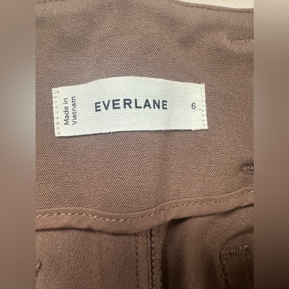 Everlane Bi-Stretch Utility Pants Womens 6 Ankle Crop Cocoa Brown High Rise - Picture 5 of 12